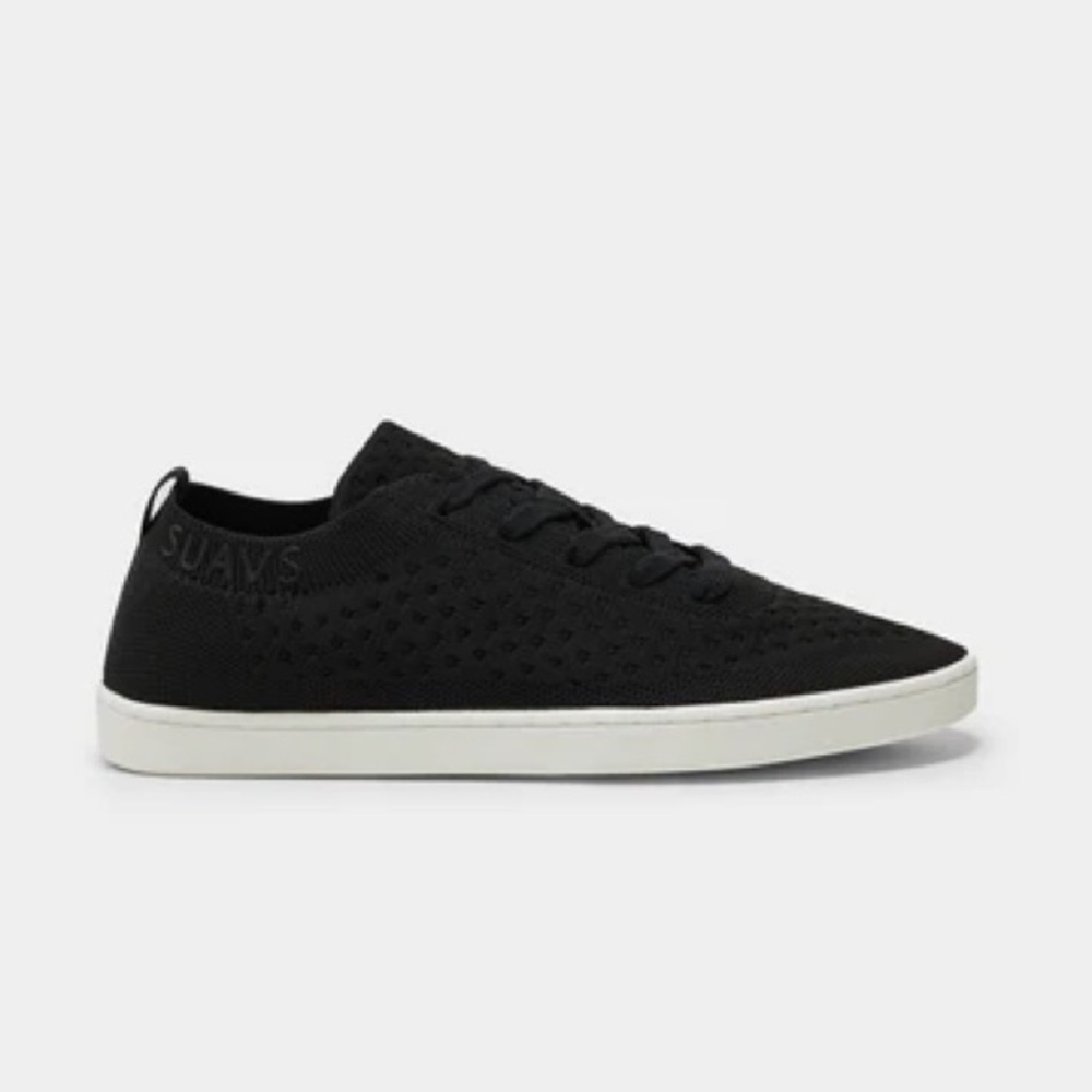 SUAVS Men's The Zilker Sneaker in Black on White